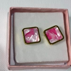 Aretes Piedra Rosa