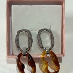 Aretes Aro Ámbar