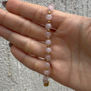 Pulsera cuarzo rosa