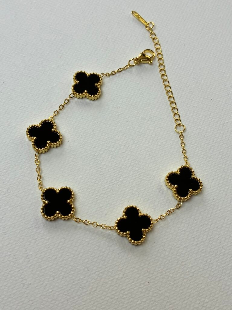 Pulsera trébol black