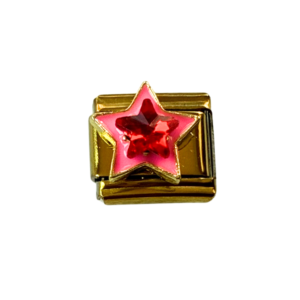 Charm estrella pink & red