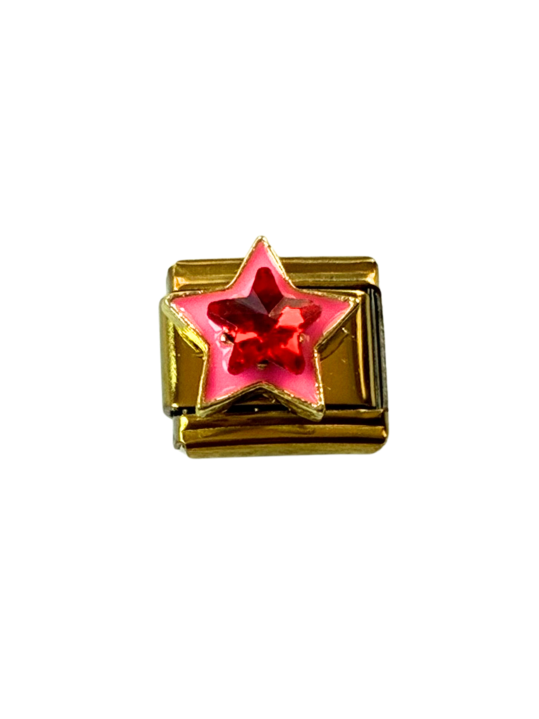 Charm estrella pink & red