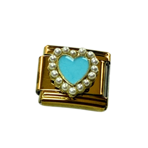 Charm corazón turquesa