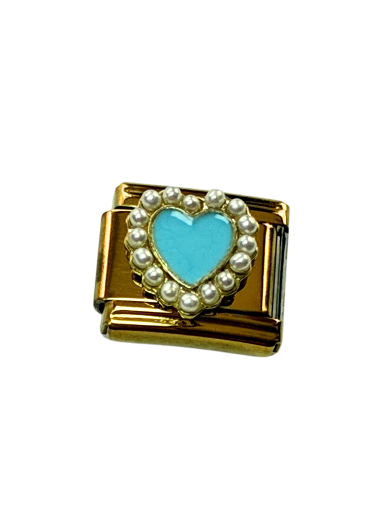 Charm corazón turquesa