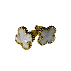 Aretes trébol white