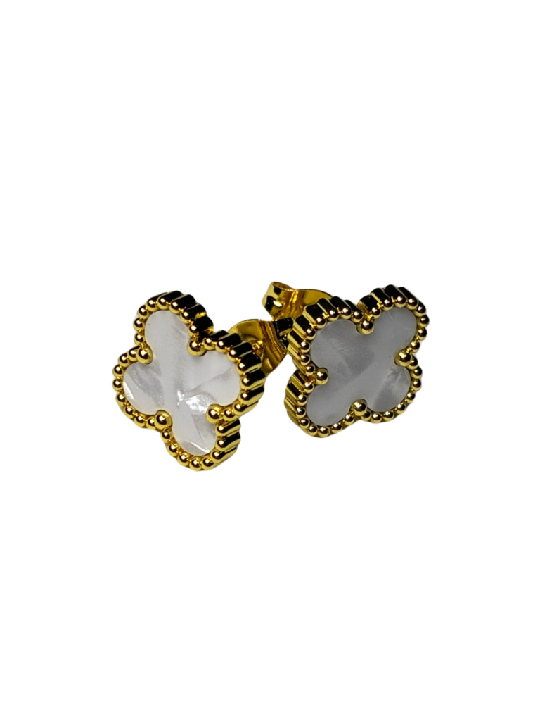 Aretes trébol white